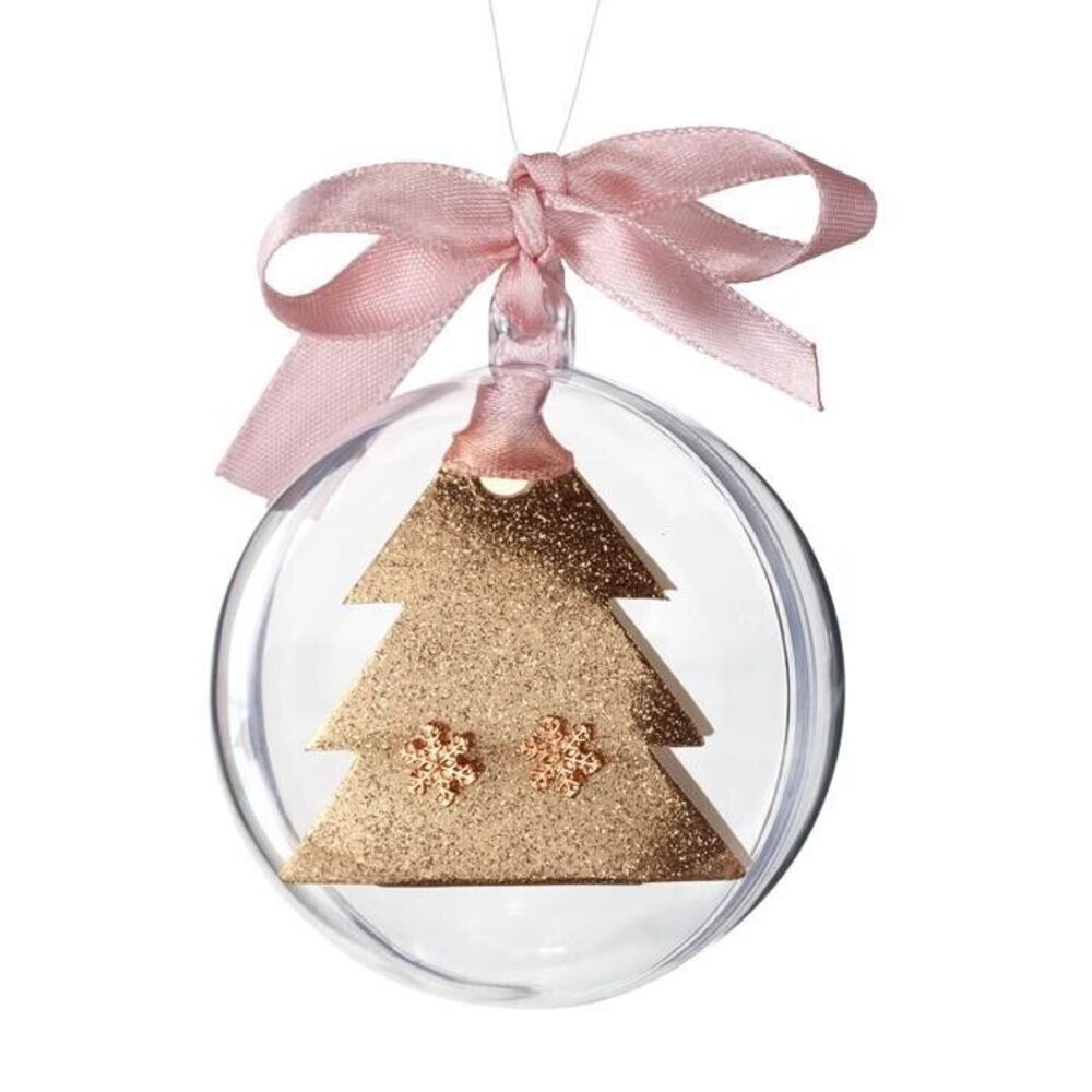 AVON Snow Globe "Snowflake" Earrings (Gold/Rose Gold Color) ~ NEW SEALED!!!